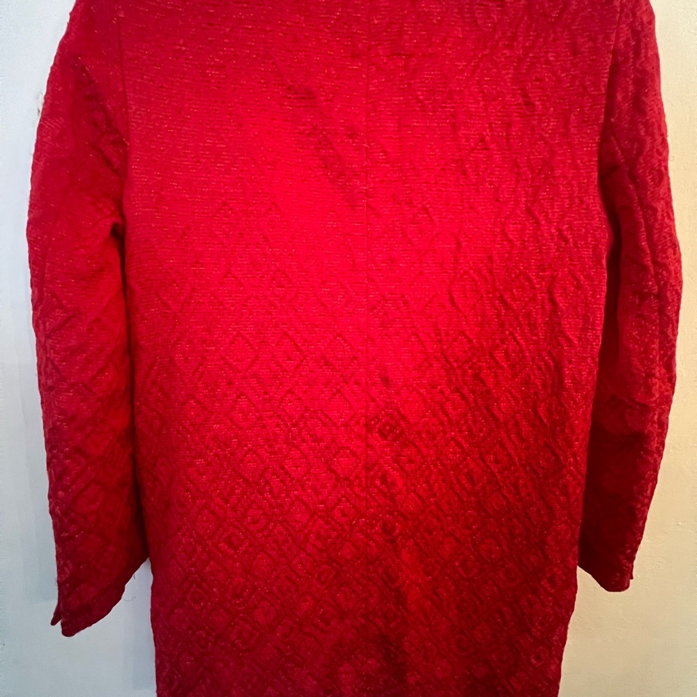 Zara Basic Light Coat. Red, Xs With Buttons And P… - image 3